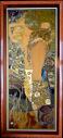 роспись по стеклу | Water Serpents 1, 1903-07, G.Klimt, painting on mirror, 65х145 cm.