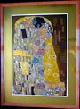 роспись по стеклу | The Kiss, 1907-08, G.Klimt, painting on mirror, 80х105 cm.