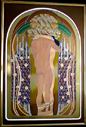 роспись по стеклу | Beethoven Frieze, 1902, fragment, G.Klimt, painting on mirror, 72х102 cm.