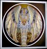 роспись по стеклу | Angel, painting on mirror, 95х95 cm.